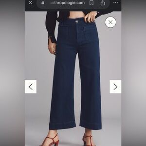 Anthropologie Maeve Colette wide leg crop jeans, size 24